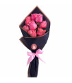 BOUQUET OF 12 PINK ROSES